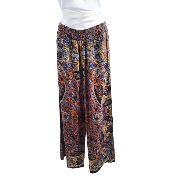 Angie women's Hippie Boho Magic pants paisley Size Large Art teacher quirky - Picture 1 of 8